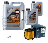 Bosch Filtro 7 L Liqui Moly Top Tec 4200 5W-30 per Toyota Auris 1.8 Hybrid 1.6