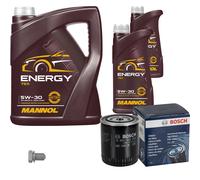 Bosch Filtro 7 L mannol 5W-30 Energia per Audi A6 2.4 2.8 Quattro A4 Cabriolet