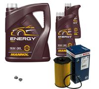 Bosch Filtro 7 L mannol 5W-30 Energia per Land Rover Discovery III 2.7 Td