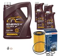 Bosch Filtro 9 L mannol Energia Ultra JP 5W-20 per Chrysler Crossfire Roadster