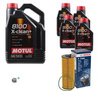 Bosch Filtro 9L Motul 8100 x-Pulire+5W-30 per Audi A6 Allroad 3.0 Tdi Quattro