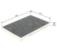 BOSCH Filtro Aria abitacolo CHRYSLER 3,5 2,7 04596501AB K04596501AB 04596501AC