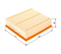 BOSCH Filtro aria AUDI VW SKODA 2,5 059133843A AY120NS048 FA3107 059133843