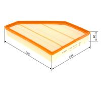 BOSCH Filtro aria BMW 2,0 3,0 13717797465