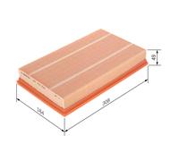 BOSCH Filtro aria JAGUAR DAIMLER 4,0 4,2 NJA3558AA 3W839601AA