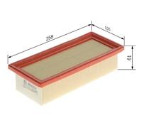 BOSCH Filtro aria LANCIA FIAT 1,4 1,2 71754226 7782629