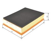 BOSCH Filtro aria MERCEDES-BENZ 2,1 2,3 2D0129620A 5021107547 A0030948304