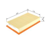 BOSCH Filtro aria MERCEDES-BENZ 2,8 2,0 A1120940104 A1120940204 1120940104