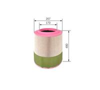 BOSCH Filtro aria MERCEDES-BENZ SETRA MAN 12,0 10,5 0030941704 14008575