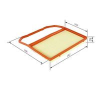 BOSCH Filtro aria SKODA VW SEAT 1,0 04C129620C