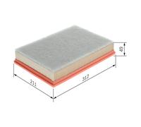 BOSCH Filtro aria VW FORD SEAT 1,9 2,8 1017035 7M0129620A 1102785 7M0129620BC