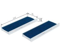BOSCH filtro auto Aktivkohlefilter lunghezza 292 mm altezza 30 mm 0986628610