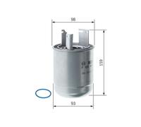 BOSCH filtro auto Leitungsfilter diametro 93 mm altezza 159 mm F026402289