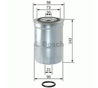 BOSCH Filtro carburante 1457434459 | Compatibile con: MITSUBISHI PAJERO III, TATA TELCOLINE