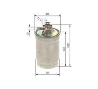 BOSCH Filtro carburante AUDI 2,0 8E0127401D 8E0127435A 8E0127401 8E0127435