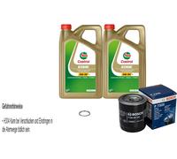BOSCH Filtro Olio 10 L Castrol 5W-30 M Per Subaru Forester 2.0 D AWD Legacy V