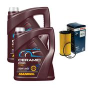 BOSCH Filtro Olio 10L MANNOL Ceramic Pro 10W-40 Per Hyundai Tucson TL TLE 2.0