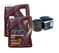BOSCH Filtro Olio 10L MANNOL Ceramic Pro 10W-40 Per Nissan NP300 Navara
