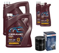 BOSCH Filtro Olio 12L MANNOL Ceramic Pro 10W-40 Per Mitsubishi Mirage/Space Star