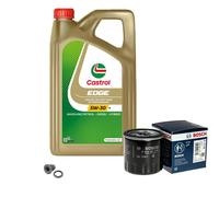 BOSCH Filtro Olio 5 L Castrol EDGE 5W-30 M Per Dacia Duster 1.5 dCi B 180 CDI/D