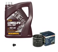 BOSCH Filtro Olio 5 L MANNOL 5W-30 Longlife Per Audi A4 Avant 1.4 TFSI