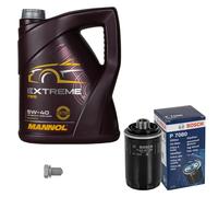 BOSCH Filtro Olio 5 L MANNOL Extreme 5W-40 Per Audi A3 1.8 TFSI 2.0 VW Golf V