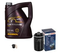 BOSCH Filtro Olio 5 L MANNOL Extreme 5W-40 Per Audi A3 1.8 TFSI 2.0 VW Golf VI