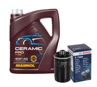 BOSCH Filtro Olio 5L MANNOL Ceramic Pro 10W-40 Per Audi A4 Avant 8K5 B8 1.8 TFSI