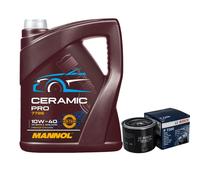 BOSCH Filtro Olio 5L MANNOL Ceramic Pro 10W-40 Per Subaru Forester SH 2.0 AWD