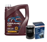 BOSCH Filtro Olio 5L MANNOL Ceramic Pro 10W-40 Per VW Caddy II Kasten 9K9A 1.9 D