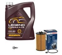BOSCH Filtro Olio 5L MANNOL Legend Formula C5 0W-20 Per Opel Astra K 1.6 CDTi
