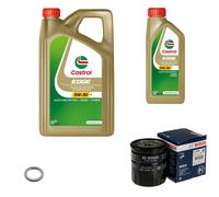 BOSCH Filtro Olio 6 L Castrol EDGE 5W-30 M Per Ford Fiesta III 1.3 Cat 1.1