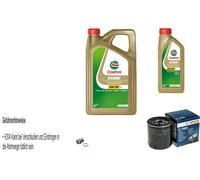 BOSCH Filtro Olio 6 L Castrol EDGE 5W-30 M Per Mazda MX-5 III 1.8 2.0 2.2 D