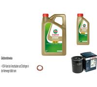 BOSCH Filtro Olio 6 L Castrol EDGE 5W-30 Per Nissan Pick-Up 2.5 TD 4WD Terrano