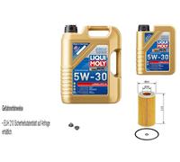 Bosch Filtro Olio 6 L Liqui Moly Longlife 3 5W-30 per Opel Frontera B 2.2 Dti