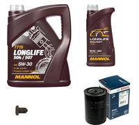 BOSCH Filtro Olio 6 L MANNOL 5W-30 Longlife Per VW Passat 1.8 T 20V Quattro