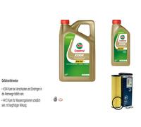 Bosch Filtro Olio 6 L Originale castrol edge FST 5W-30 Metallo per