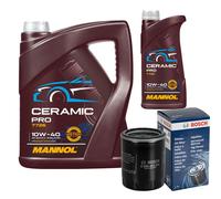 BOSCH Filtro Olio 6L MANNOL Ceramic Pro 10W-40 Per Mitsubishi Mirage/Space Star