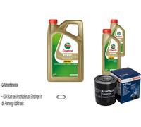 BOSCH Filtro Olio 7 L Castrol 5W-30 M Per Subaru Forester 2.0 D AWD Legacy V