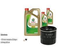 BOSCH Filtro Olio 7 L Castrol EDGE 5W-30 M Per Mazda 3 BK 1.6 1.4 BL 2 DE_ DH_3