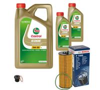 BOSCH Filtro Olio 7 L Castrol EDGE FST 5W-30 LL Per Audi A6 Allroad 3.0
