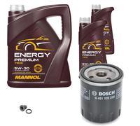 Bosch Filtro Olio 7 L mannol Energy Premium 5W-30 per Renault Espace II 2.2 2.8