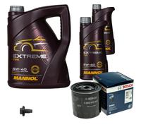 Bosch Filtro Olio 7 L mannol extreme 5W-40 per Jeep Grand Cherokee III 6.1 SRT8