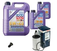Bosch Filtro Olio 7L Liqui Moly Basso Attrito High-Tech 5W-40 per Mercedes Porto
