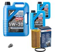 BOSCH Filtro Olio 7L Liqui Moly Longtime High Tech 5W-30 Per VW Audi Golf V 2.0