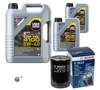 Bosch Filtro Olio 7L Liqui Moly Top Tec 4100 5W-40 per VW Seat Caddy II Box 1.9