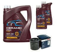 BOSCH Filtro Olio 7L MANNOL Ceramic Pro 10W-40 Per Nissan NP300 Navara