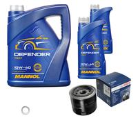 Bosch Filtro Olio 7L mannol Defender 10W-40 per Hyundai Kia Matrice 1.6 1.8