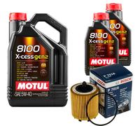 BOSCH Filtro Olio 7L MOTUL 8100 X-CESS 5W-40 Per Alfa Romeo Spider 2.2 JTS