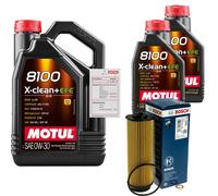 BOSCH Filtro Olio 7L MOTUL 8100 X-CLEAN 0W-30 Per BMW X5 xDrive45e